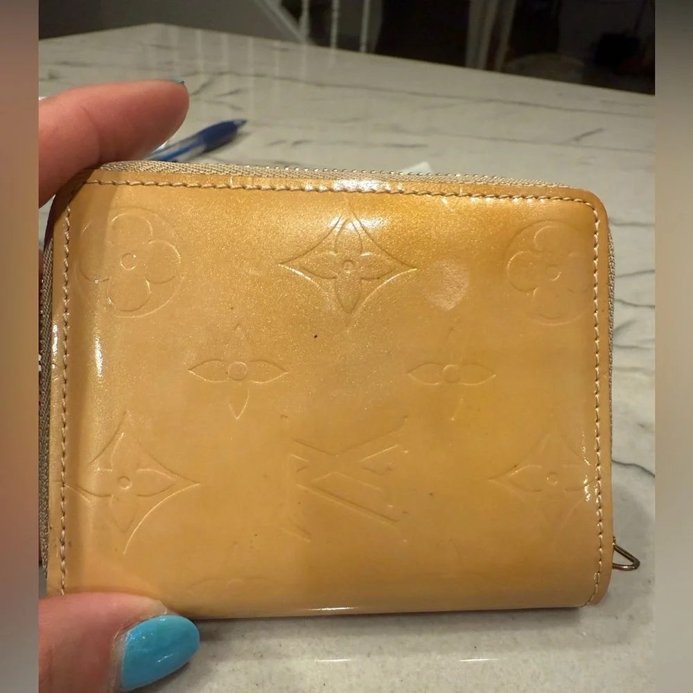 Louis Vuitton Yellow Vernis Small Zippy Wallet